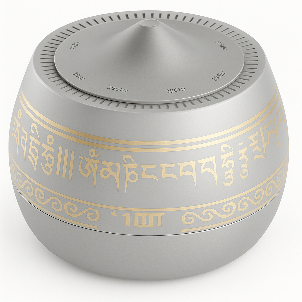 Portable Electronic Tibetan Singing Bowl Custom Color White